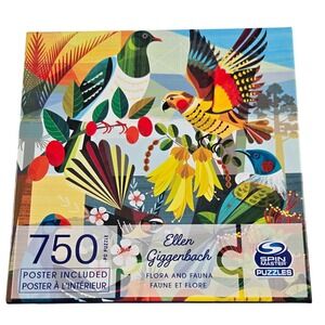 Spin Master Jigsaw Puzzle Unisex 750 Piece Ellen Giggenbach Flora Fauna Birds